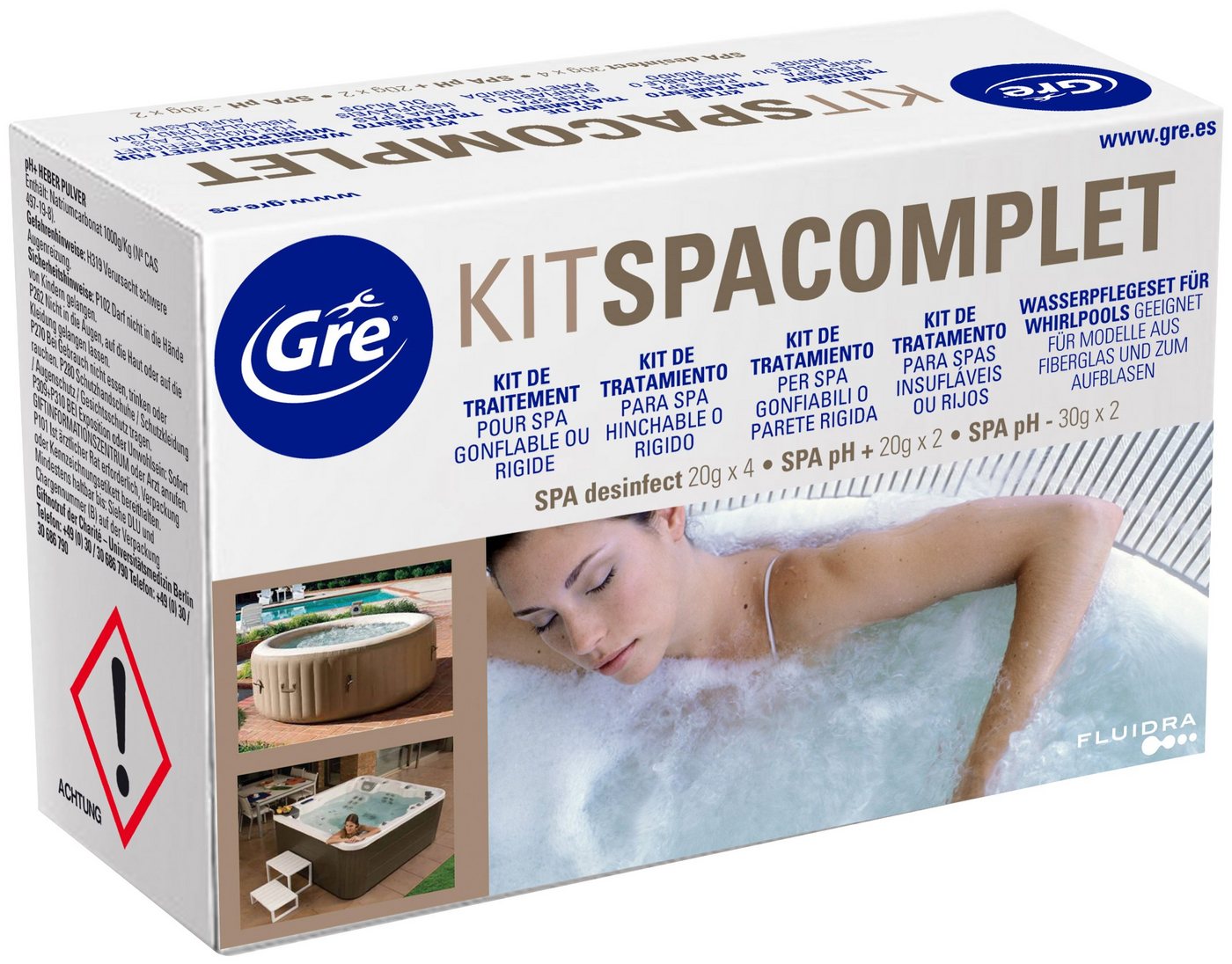 Gre Poolpflege Kit Spacomplet KTSPAG, Wasserpflege für Whirpools von Gre