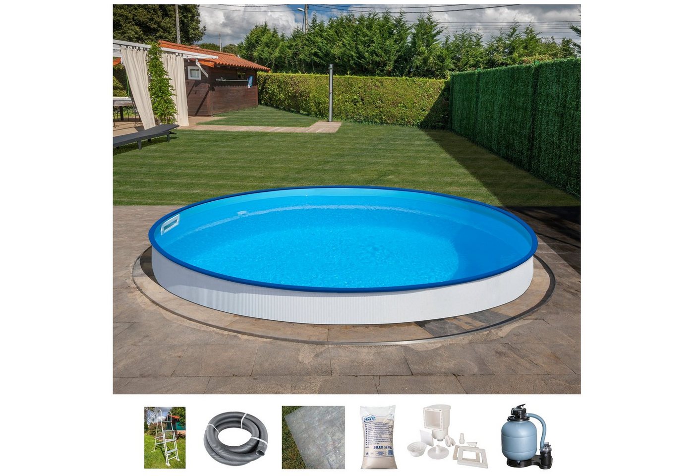 Gre Rundpool Berry (Set), ØxH: 460x120 cm von Gre