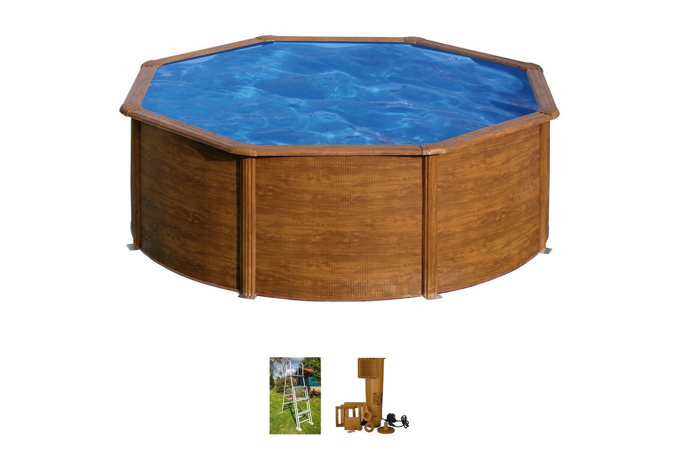 Gre Rundpool SICILIA inkl. Zubehör (Set, 4-tlg), Höhe: 120 cm, in versch. Größen erhältlich von Gre