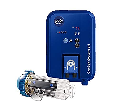 Gre SCGPHP60 SCGPHP60-Salzchlorator und pH Controller und Dosierpumpe für Pools bis 60 m³, blau von Gre