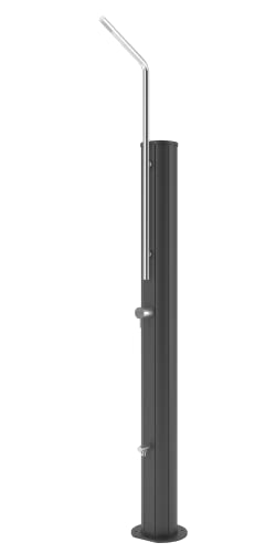 Gre SS30S - Solardusche für den Außenbereich. Gartendusche aus schwarzem Aluminium mit silberner Dekoration, einem Fußwasserhahn und einem Fassungsvermögen von 30 Litern Gre SS30S - Solardusche für den Außenbereich. Gartendusche aus schwarzem Aluminium mit silberner Dekoration, einem Fußwasserhahn und einem Fassungsvermögen von 30 Litern von Gre