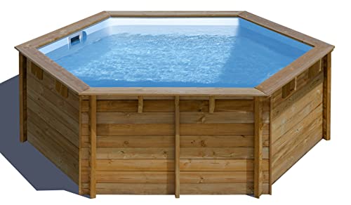 Poolprofi GRE Holzpool Sunbay rund Vanille 4,00m x 1,19m Super Komplettset von Gre