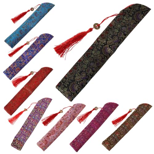 Greabuy Faltbare chinesische Handfächer aus Seide mit Halterungsschutz Greabuy Faltbare chinesische Handfächer aus Seide mit Halterungsschutz von Greabuy