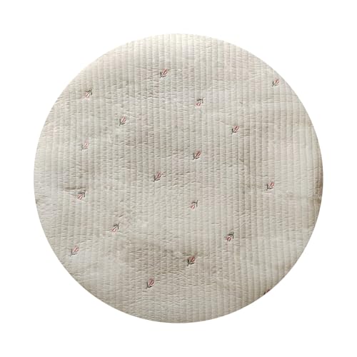 Greabuy Lovely Kids Play Mat, Round Crawling Mat Nursery Rug with Embroidery Print, Removable Washable Baby Floor Greabuy Lovely Kids Play Mat, Round Crawling Mat Nursery Rug with Embroidery Print, Removable Washable Baby Floor von Greabuy