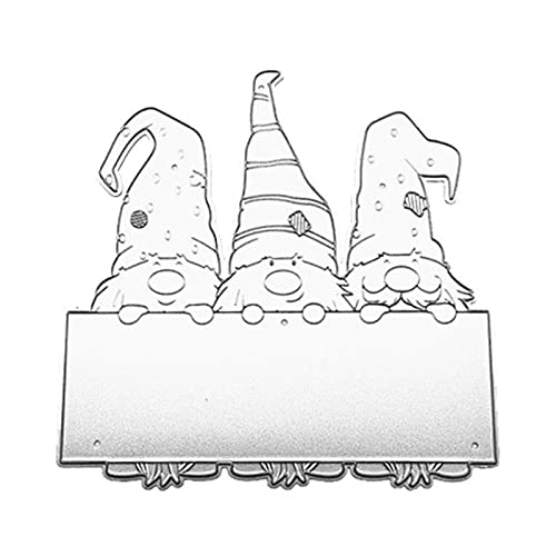 Greabuy Metall-Stanzform mit Weihnachtswichteln, Prägeschablone, Stanzformen für Kartenherstellung, Scrapbooking, Papierhandwerk von Greabuy