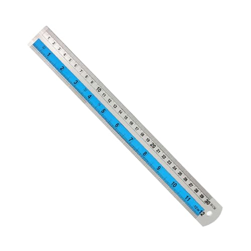 Greabuy Präzises Metall-Lineal, gerade Kanten, Lineal für Ingenieur-, Zeichen- und Kunstprojekte, metrisch von Greabuy