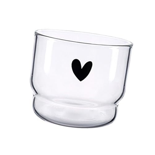 Stabile Borosilikatglas-Tasse, stabile Glasbecher für die Mikrowelle und Getränke mit einem lustigen lächelnden Gesichtsmuster von Greabuy