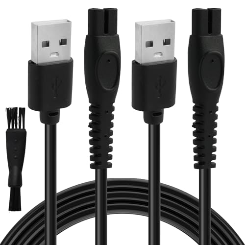 2 Stück USB 5V Ladekabel für Rasierer, Replacement LadeKabel mit Bürsten Kompatibel mit Philips Norelco Rasierer Oneblade QP2734, QP2834, QP2724, QP2824, X3001, S3145, S5885, QP4530, QP4631, MG7910 2 Stück USB 5V Ladekabel für Rasierer, Replacement LadeKabel mit Bürsten Kompatibel mit Philips Norelco Rasierer Oneblade QP2734, QP2834, QP2724, QP2824, X3001, S3145, S5885, QP4530, QP4631, MG7910 von Greacesrio