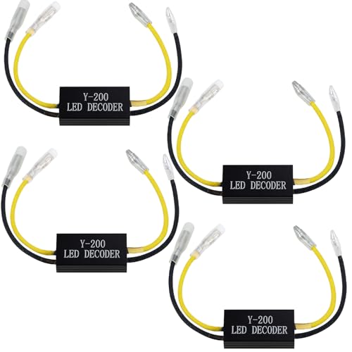 4 Stück 12 V LED-Blinker-Decoder für Motorrad, Blinkerwiderstand, Leistungswiderstand, Indikator-Decoder für Blinker, für Motorrad, Scooter (10 W 10 Ω) von Greacesrio