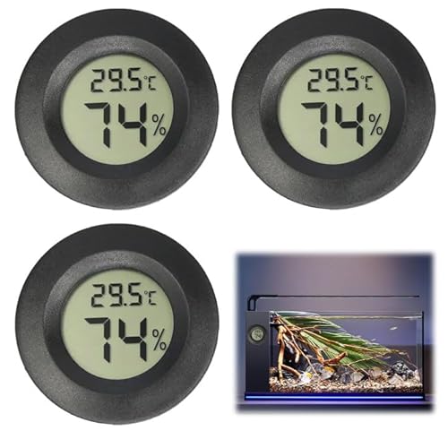 Mini LCD Digital Thermometer Temperature/Humidity Tester Hygrometer, Digital LCD Monitor, Indoor Outdoor Humidity Meter for Humidifier Cellar Baby Room Fahrenheit or Celsius(3 pack) von Greacesrio