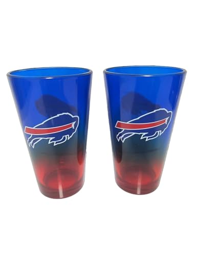 Great Branding Buffalo Bills NFL Pint Gläser Glas Set 2er-Set 475 ml von Great Branding
