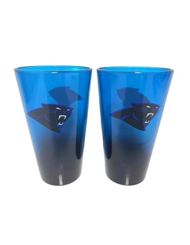 Great Branding Carolina Panthers NFL Pint Gläser Glas Set 2er-Set 475 ml von Great Branding