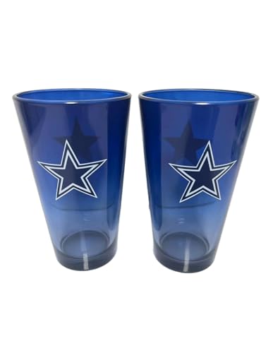 Great Branding Dallas Cowboys NFL Pint Gläser Glas Set 2er-Set 475 ml Great Branding Dallas Cowboys NFL Pint Gläser Glas Set 2er-Set 475 ml von Great Branding