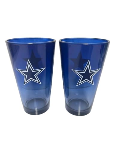 Great Branding Dallas Cowboys NFL Pint Gläser Glas Set 2er-Set 475 ml von Great Branding