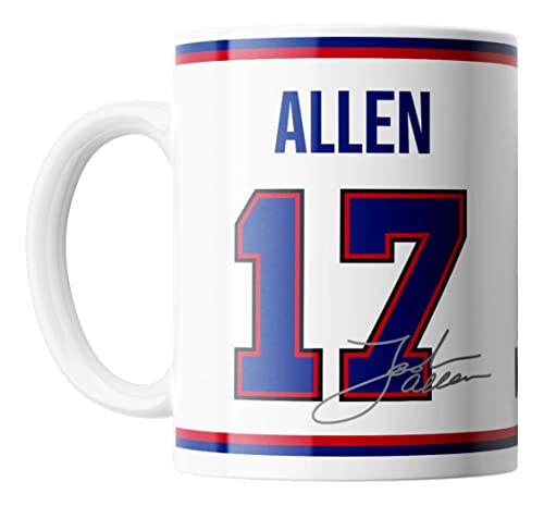 Great Branding - NFL Buffalo Bills Josh Allen Emoji Jumbo Becher, Weiß von Great Branding