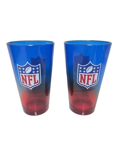 Great Branding NFL Shield Pint Gläser Glas Set 2er-Set 475 ml Great Branding NFL Shield Pint Gläser Glas Set 2er-Set 475 ml von Great Branding