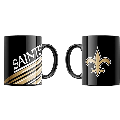 Great Branding kompatibel mit New Orleans Saints NFL Classic Mug (330 ml) Stripes Tasse - Stück von Great Branding