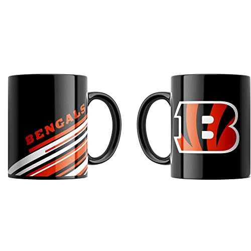 Great branding Cincinnati Bengals NFL Classic Mug (330 ml) Stripes Tasse - Stück, black-#28398 von Great Branding