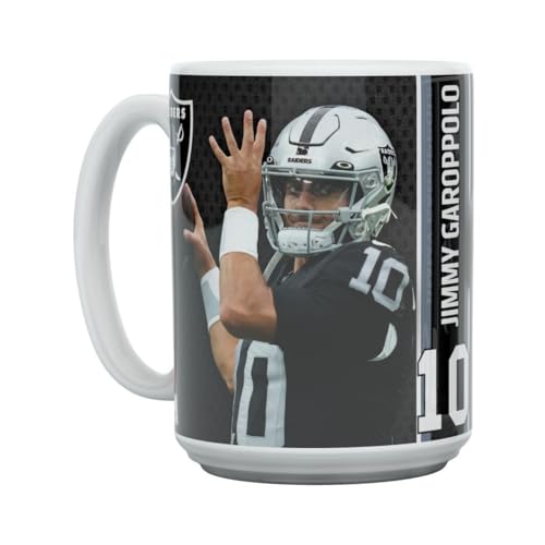 Jimmy Garoppolo MOTION Las Vegas Raiders NFL Tasse 450ml von Great Branding