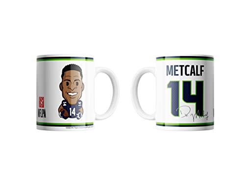 NFL DK Metcalf #14 Seattle Seahawks Kaffeebecher Kaffeetasse Tasse 15oz 450ml Player Emoji von Great Branding