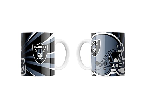 NFL Las Vegas Raiders Kaffeetasse Tasse Mug Helmet Helm Kaffeebecher 15oz 450ml von Great Branding