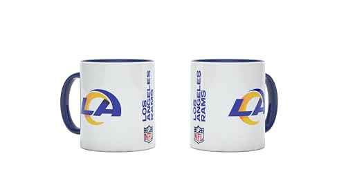 NFL Los Angeles Rams Kaffeebecher Kaffeetasse Tasse 11oz 325ml Double Logo von Great Branding