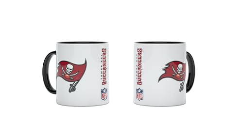 NFL Tampa Bay Buccaneers Kaffeebecher Kaffeetasse Tasse 11oz 325ml Double Logo von Great Branding