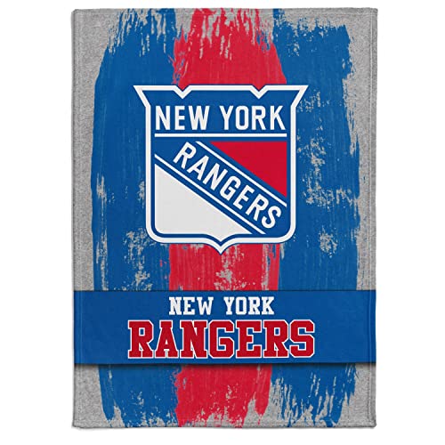 NHL Kuscheldecke New York Rangers Decke Fleece Throw Brush Blanket 150x200cm von Great Branding