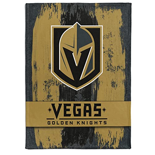 NHL Kuscheldecke Vegas Golden Knights Decke Fleece Throw Brush Blanket 150x200 von Great Branding