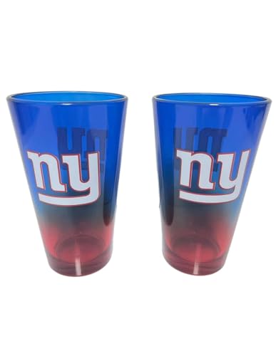 New York Giants NFL Pint Gläser Glas Set 2er-Set 475 ml New York Giants NFL Pint Gläser Glas Set 2er-Set 475 ml von Great Branding