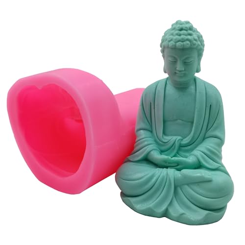 Große Größe Buddha-Kerzenform Silikonform für Handwerk Kerzenherstellung dekoriert Harz Handwerk Formen Gips Zement Statue Silikonformen von Great Mold