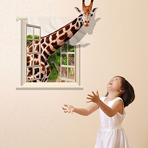 Great Tattoos 3D Wandaufkleber Wandtattoo Wandsticker Wanddeko Baby- & Kinderzimmer - Giraffe von Great Tattoos