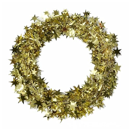GreatRise 10 Stück 7.5 Meter Stern Girlande Folien Sterne Lametta Glitzer Draht Weihnachten Sterngirlande Hängende Deko für Hochzeit Geburtstag Festliche Party Verzierung Geschenk Deko Helles Gold GreatRise 10 Stück 7.5 Meter Stern Girlande Folien Sterne Lametta Glitzer Draht Weihnachten Sterngirlande Hängende Deko für Hochzeit Geburtstag Festliche Party Verzierung Geschenk Deko Helles Gold von GreatRise