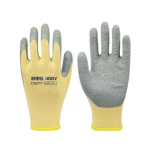 GreatRise Elektriker Handschuhe 400 V Spannungsbeständige Gummi-Isolierhandschuhe Elektrikerhandschuhe Isolierte Arbeitshandschuhe Sicherheitshandschuhe für Elektrische Wartung Verhindern Stöße von GreatRise