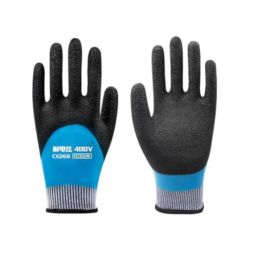 GreatRise Elektriker Handschuhe 400 V Spannungsbeständige Gummi-Isolierhandschuhe Wasserdicht Elektrikerhandschuhe Isolierte Arbeitshandschuhe Sicherheitshandschuhe für Elektrische Wartung von GreatRise