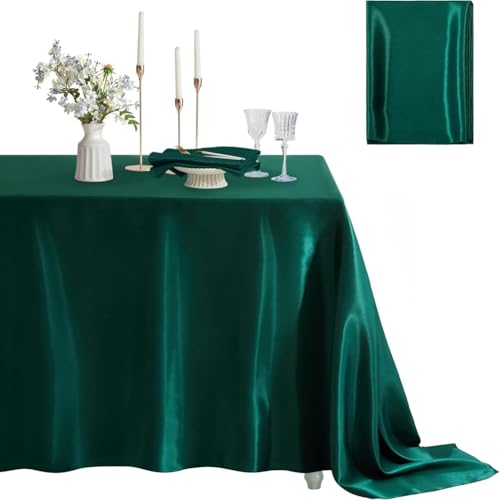 GreatRise Satin Tischdecke Rechteckig Tischtuch Abwaschbar Tischdecken Tafeldecke Fleckschutz Tischwäsche Satinstoff für Hochzeit Bankett Geburtstag Party Esszimmer Garten Outdoor Dunkelgrün 152×305cm GreatRise Satin Tischdecke Rechteckig Tischtuch Abwaschbar Tischdecken Tafeldecke Fleckschutz Tischwäsche Satinstoff für Hochzeit Bankett Geburtstag Party Esszimmer Garten Outdoor Dunkelgrün 152×305cm von GreatRise