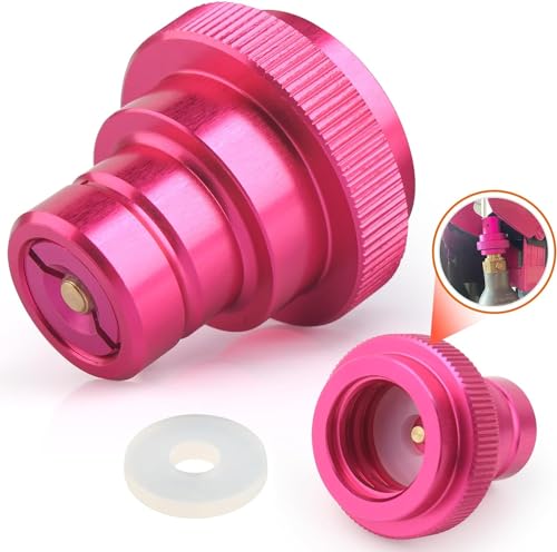 GreatWhip CO2 Quick Adapter Kompatibel mit SodaStream Duo, Crystal 3.0, Gaia, Art, Terra, E-Duo, E-Terra, für Schnellanschluss Universal 425 g CO2 Zylinder 60 L, Soda Maker Ventil TR21-4 Male Pink von GreatWhip