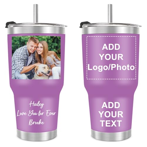 Greatabox Thermobecher Personalisiert mit Bildern Text Names, Individuelles Foto Personalisierter Kaffeebecher mit Strohhalm und Deckel-Edelstahl Reise Isolierbecher 30 Oz/890 ml Greatabox Thermobecher Personalisiert mit Bildern Text Names, Individuelles Foto Personalisierter Kaffeebecher mit Strohhalm und Deckel-Edelstahl Reise Isolierbecher 30 Oz/890 ml von Greatabox