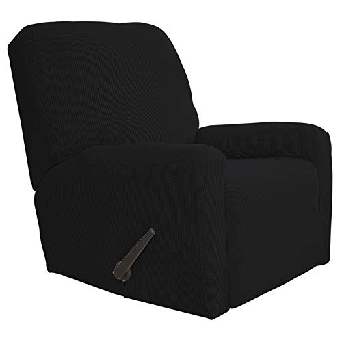 Greatime Fernsehsessel Stretch Sofabezug Sofaüberwurf Möbelschutz Sofaüberzug Couchbezug Couch Schild Sofahusse Weich mitGummiband (Schwarz,Fernsehsessel) von Greatime