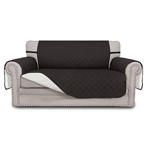 Greatime Sofaschoner, Sofa Schutz Abdeckung, Schonbezug, Sofaüberwurf, Sofabezug, Rutschfes，Reversible Gesteppte, Pet, Haustier Abdeckung, Kinder, Katzen, Hunde（2-Sitzer, Schokolade/Elfenbein） von Greatime