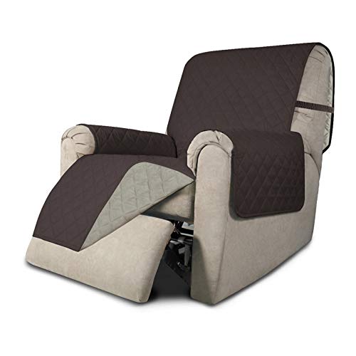 Greatime Sofaschoner, Sofa Schutz Abdeckung, Schonbezug, Sofaüberwurf, Sofabezug, Rutschfes，Reversible Gesteppte, Pet, Haustier Abdeckung, Kinder, Katzen, Hunde（Fernsehsessel，Schokolade/Beige） von Greatime