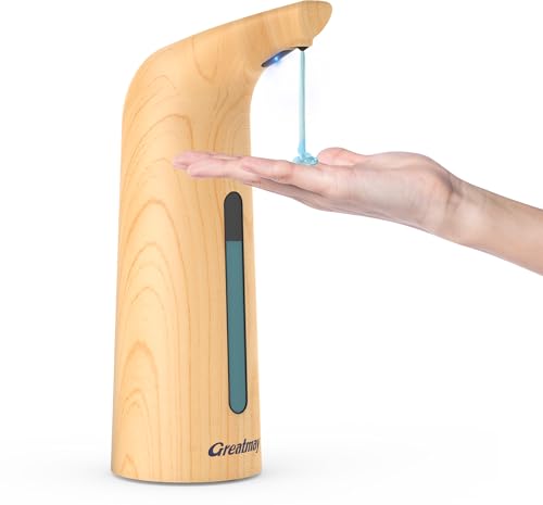 Greatmay Seifenspender Automatisch mit 4 einstellbare Stufen,400ml Elektrischer Flüssigseife seifenspender,IPX6 Wasserdicht Batteriebetriebener desinfektionsspender für Bad,Küche (Helle Holzmaserung) Greatmay Seifenspender Automatisch mit 4 einstellbare Stufen,400ml Elektrischer Flüssigseife seifenspender,IPX6 Wasserdicht Batteriebetriebener desinfektionsspender für Bad,Küche (Helle Holzmaserung) von Greatmay