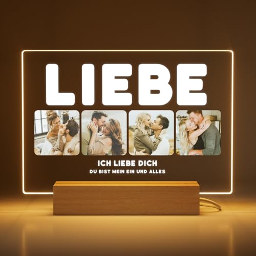 Greatminer Personalisierte Lampe mit Foto und Widmung - Geschenke Liebe mit Foto und Widmung - Geschenk Paare - Valentinstagsgeschenk - Acrylglas 18x14 cm mit optionalem LED-Sockel Greatminer Personalisierte Lampe mit Foto und Widmung - Geschenke Liebe mit Foto und Widmung - Geschenk Paare - Valentinstagsgeschenk - Acrylglas 18x14 cm mit optionalem LED-Sockel von Greatminer