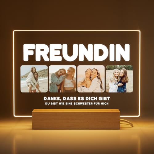 Greatminer Personalisierte Lampe mit Foto und Widmung - Personalisierte Geschenke Freundin - Geburtstagsgeschenke - Acrylglas 18x14 cm mit optionalem LED-Sockel Greatminer Personalisierte Lampe mit Foto und Widmung - Personalisierte Geschenke Freundin - Geburtstagsgeschenke - Acrylglas 18x14 cm mit optionalem LED-Sockel von Greatminer