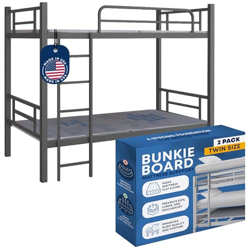 Greaton, Premium 38 mm geteiltes Holz-Bunkie-Bunkie-Brett für Doppelbetten – 2-teiliges Untermatratzenstützbrett, komplett montiert, Stoff-Belüftungsabdeckung – ersetzt Holzlatten oder Boxspringbett von Greaton