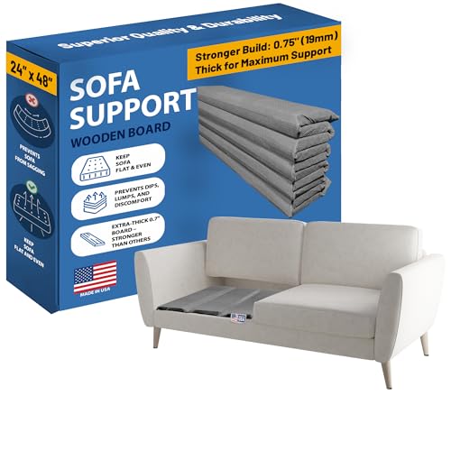 Greaton, Robustes Couch-Stützbrett, 61 x 121,9 cm, extra dicker Holzsockel zur Fixierung von durchhängenden Sitzen, verstärkte Unterkissenplatte für Sofas, Stühle und Zweisitzer, Möbelsitzschoner von Greaton