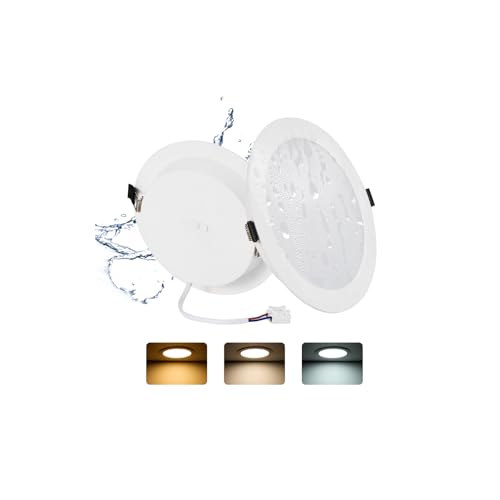 Grebeam 2er 16W LED Deckenspots Flach 230V, 1400lm IP44 LED Spots Deckenleuchte Ultra Slim Einbautiefe 25mm, Downlight Led Spots 230v Warmweiß/Neutralweiß/Kaltweiß, Loch: φ145-160mm Grebeam 2er 16W LED Deckenspots Flach 230V, 1400lm IP44 LED Spots Deckenleuchte Ultra Slim Einbautiefe 25mm, Downlight Led Spots 230v Warmweiß/Neutralweiß/Kaltweiß, Loch: φ145-160mm von Grebeam