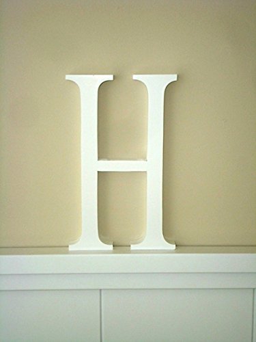 Buchstabe H Buchstaben Dekoration großen. Weiße Buchstaben lackiert. Höhe 22.5 cms. Für Wandobjekt. von Greca
