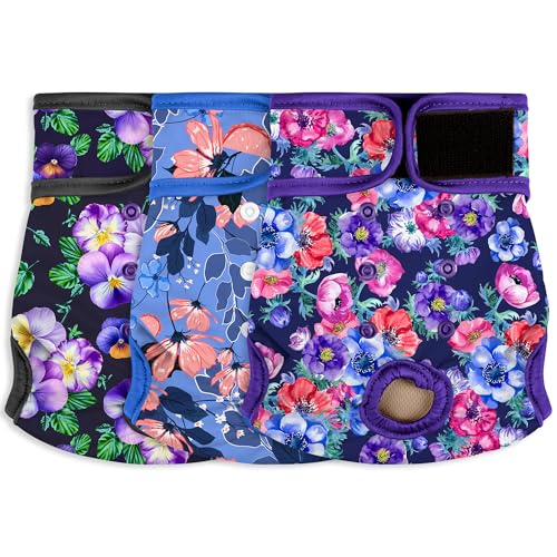 Windeln für Hündinnen – wiederverwendbare Premium-Windeln für Hunde in Hitze – sehr saugfähig bei Haustierinkontinenz mit verstellbaren Druckknöpfen, Rosenblüte, Größe XL Windeln für Hündinnen – wiederverwendbare Premium-Windeln für Hunde in Hitze – sehr saugfähig bei Haustierinkontinenz mit verstellbaren Druckknöpfen, Rosenblüte, Größe XL von Grecle