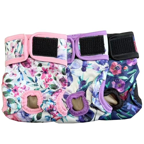 Windeln für Hündinnen – wiederverwendbare Windeln für Hunde in Hitze – sehr saugfähig bei Haustierinkontinenz mit verstellbaren Druckknöpfen, Rose, Größe XXL Windeln für Hündinnen – wiederverwendbare Windeln für Hunde in Hitze – sehr saugfähig bei Haustierinkontinenz mit verstellbaren Druckknöpfen, Rose, Größe XXL von Grecle